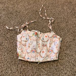 Printed Corset Top
